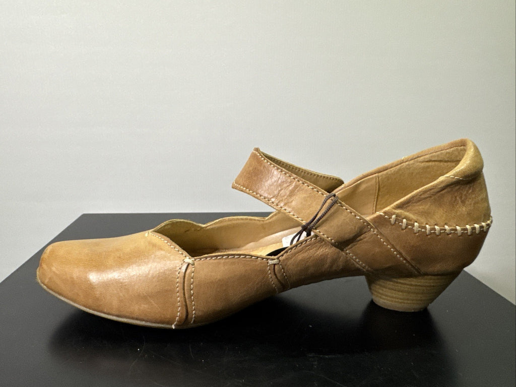 Jana Pumps  Gr. 6,5 Leder Braun Damen Absatzschuh