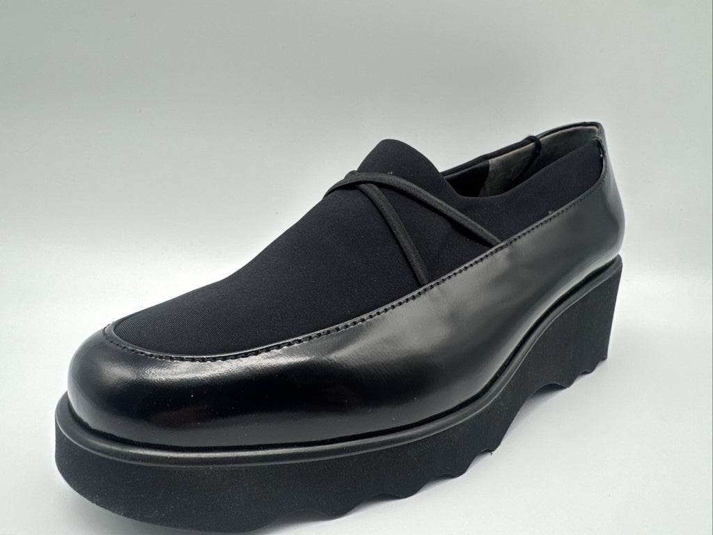 Gabor Damen Halbschuh Gr. 37 Leder Loafer Schwarz 