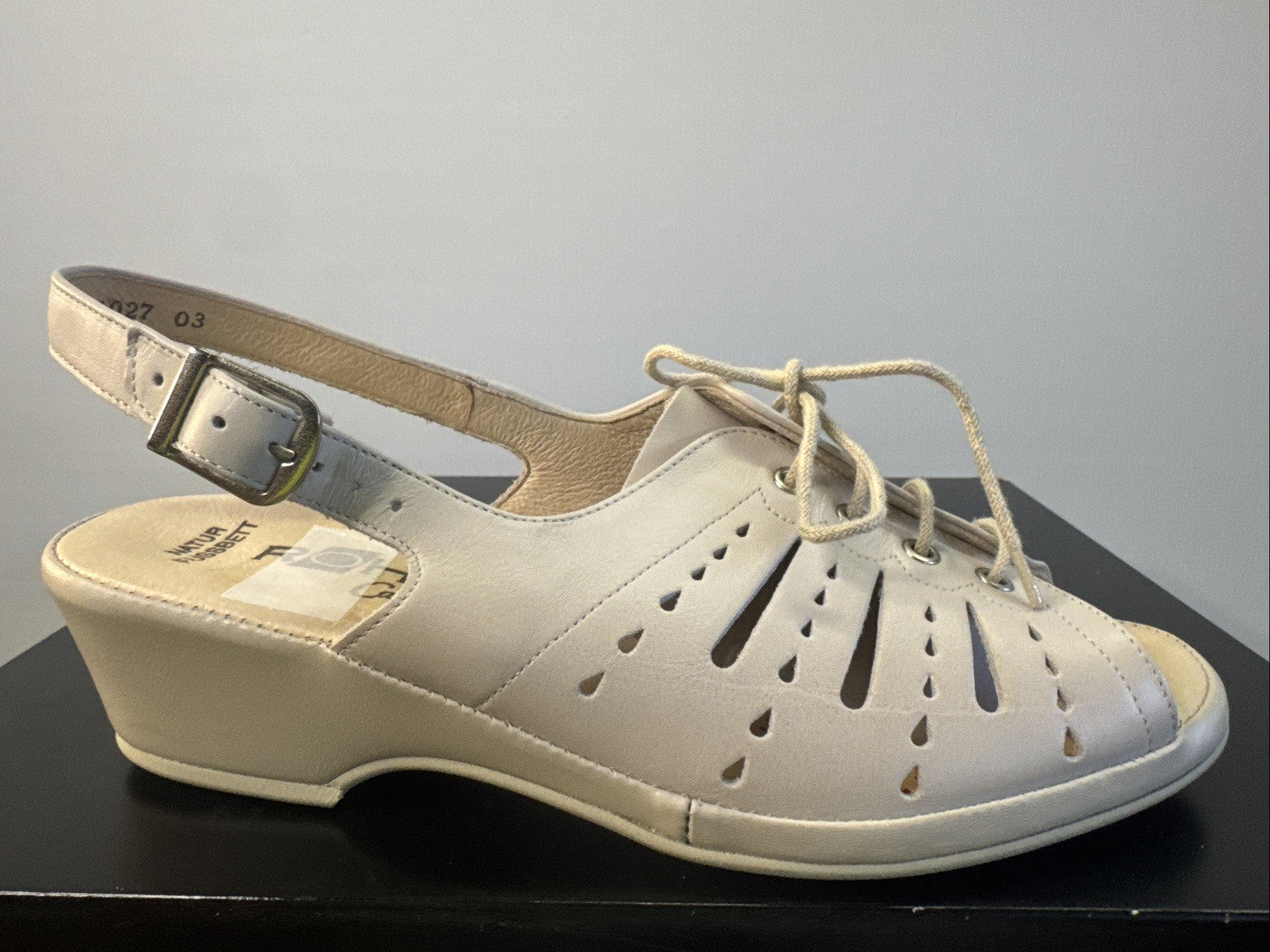Rohde Sandalette Gr. 6,5 Damen Weiß Leder