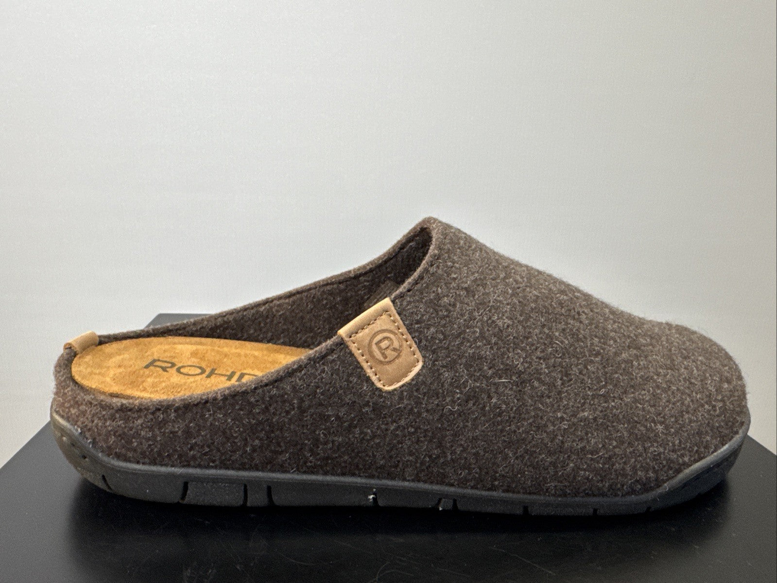 Rohde Herren Filz Pantolette Gr. 45 Mocca Pantoffel 6650