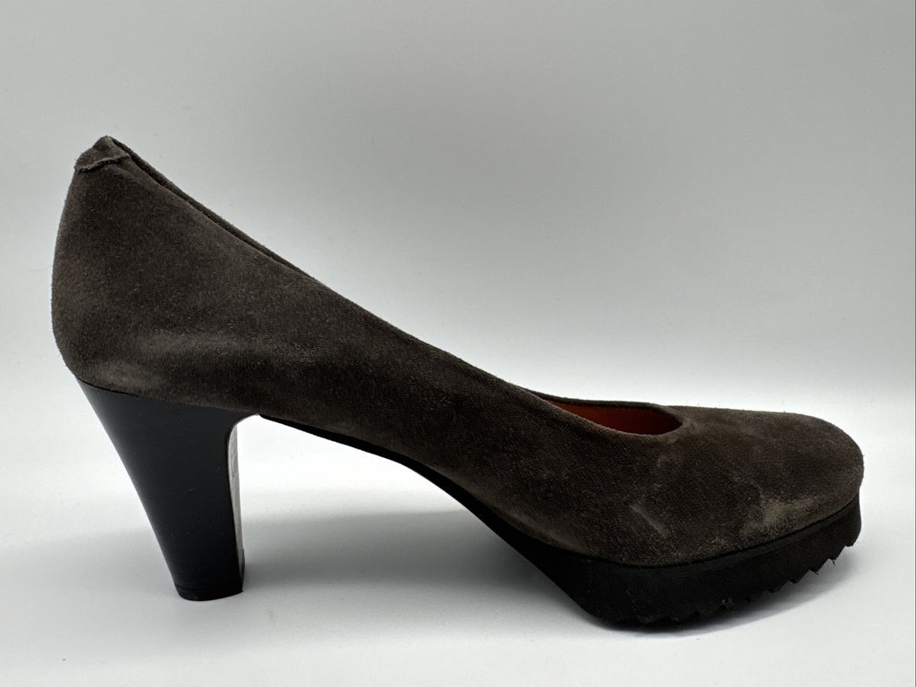 Gadea Pumps Gr. 40 Braun Leder Damen Absatzschuh