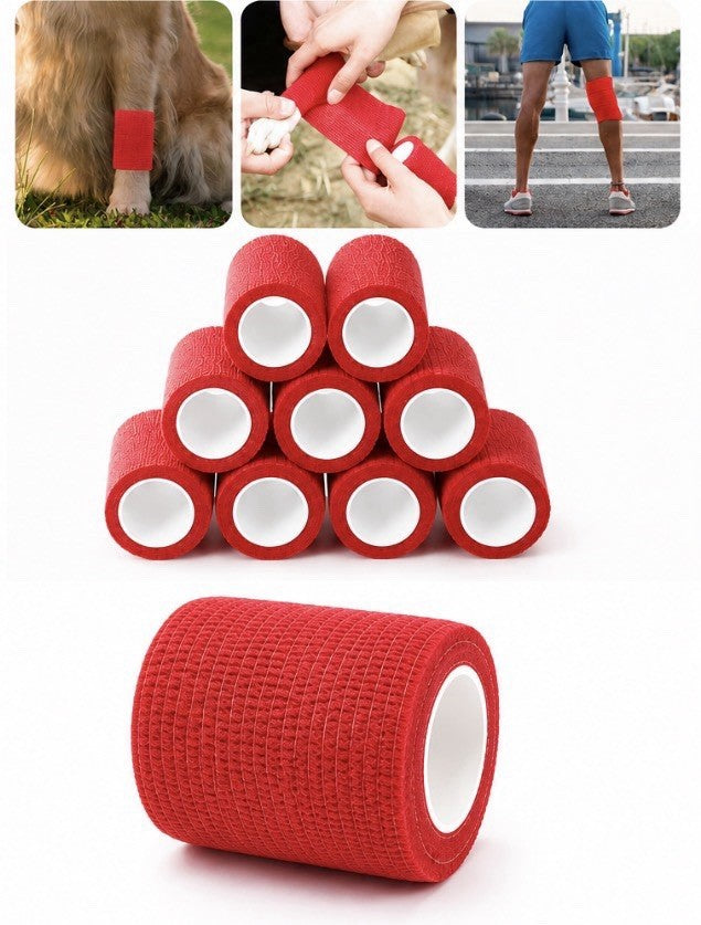 Haftbandage 18St. 10cm 4,5m Selbstklebende Fixierbinde Selbsthaftender-Verband
