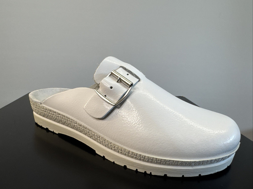 Rohde Herren Pantolette Gr. 41 Weiß Pantoffel Weite G 1511