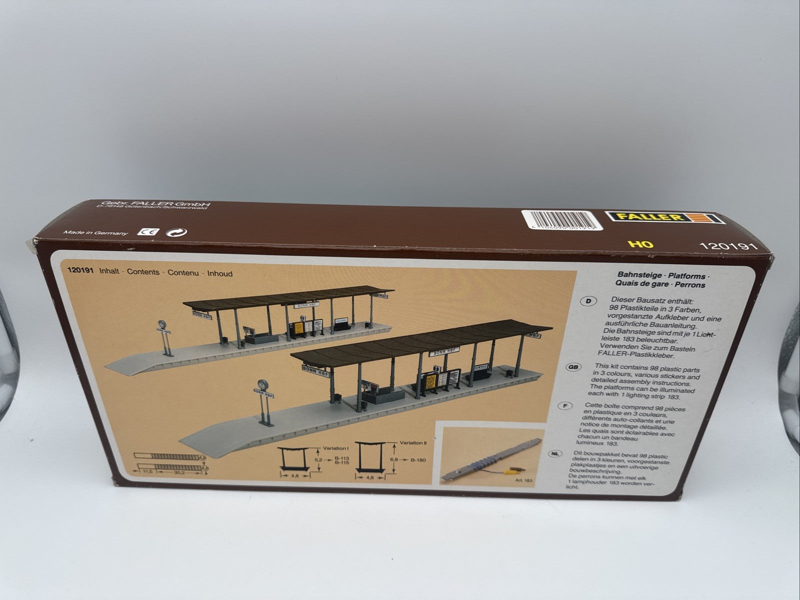 FALLER - HO B-191 Bahnsteige. Gebäudebausätze Modelleisenbahn, Modellbau