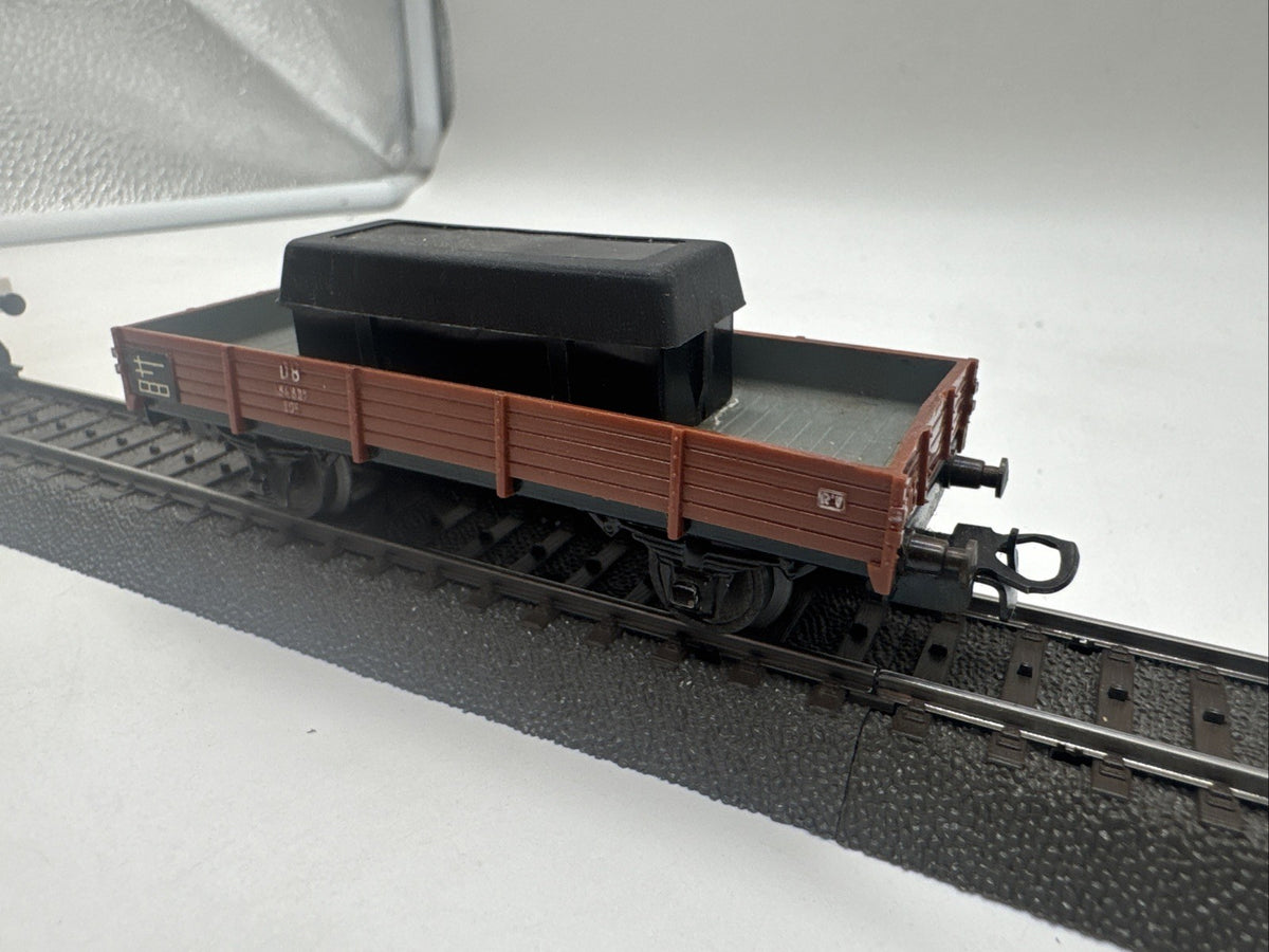 Märklin 4503 H0 Niederbordwagen 464 637 , DB Beladen