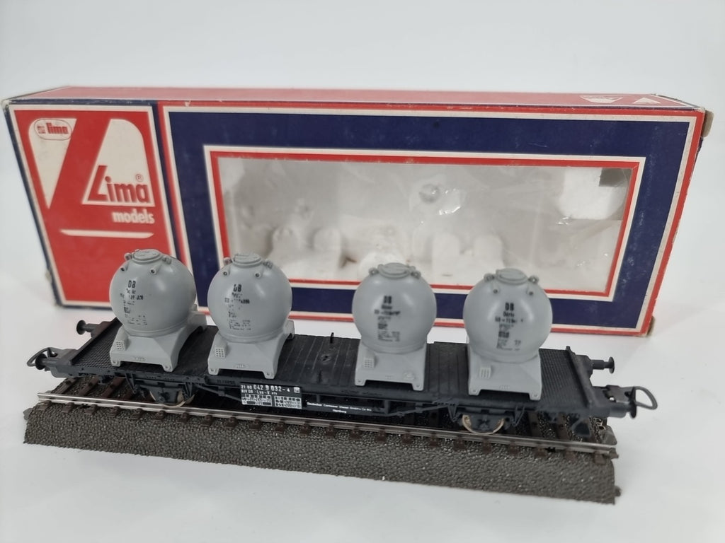 Lima H0 302841 Behältertragwagen DB mit 4 Kugelcon. in OVP
