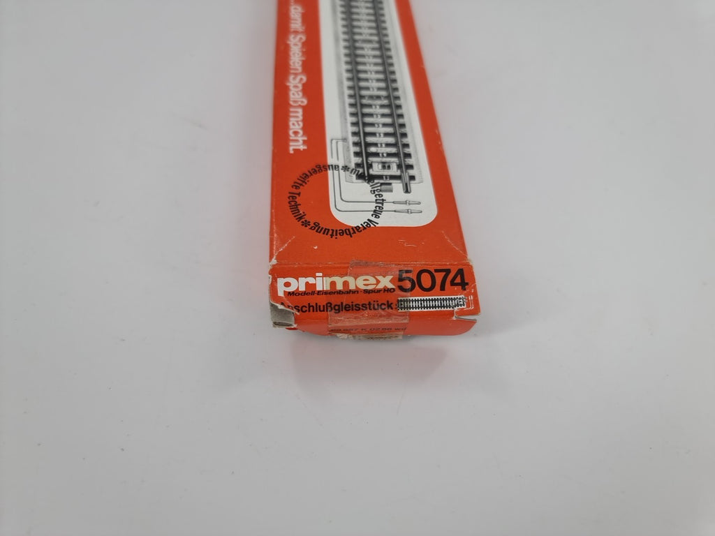 Märklin Primex 5074 H0, Anschlussgleisstück m. Kondensator, Metallgleis, in OVP