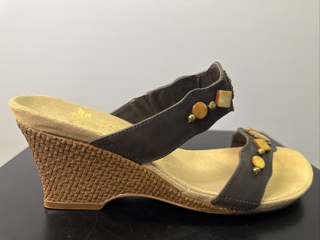 Rieker Sandalette Gr. 42 Leder Braun