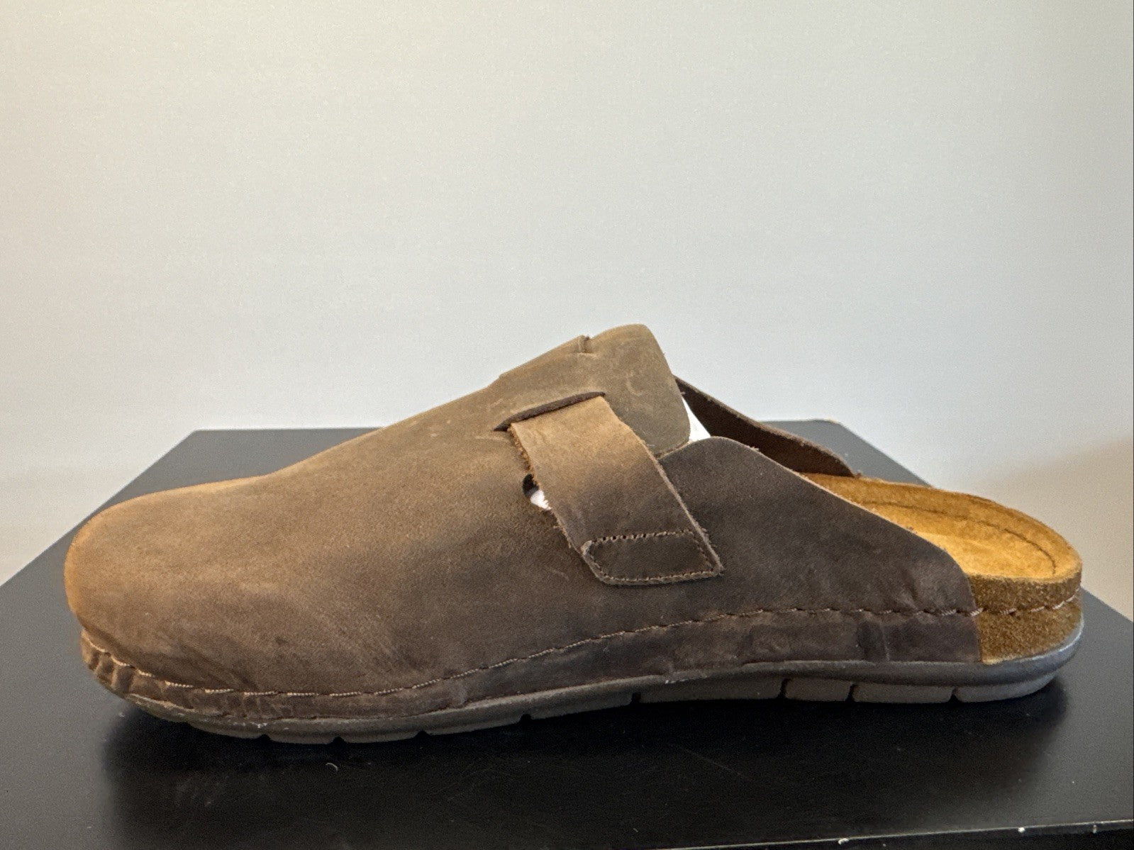 Rohde Herren Pantolette Gr. 39 Mocca Nebuk Pantoffel  Schuhweite G 6743