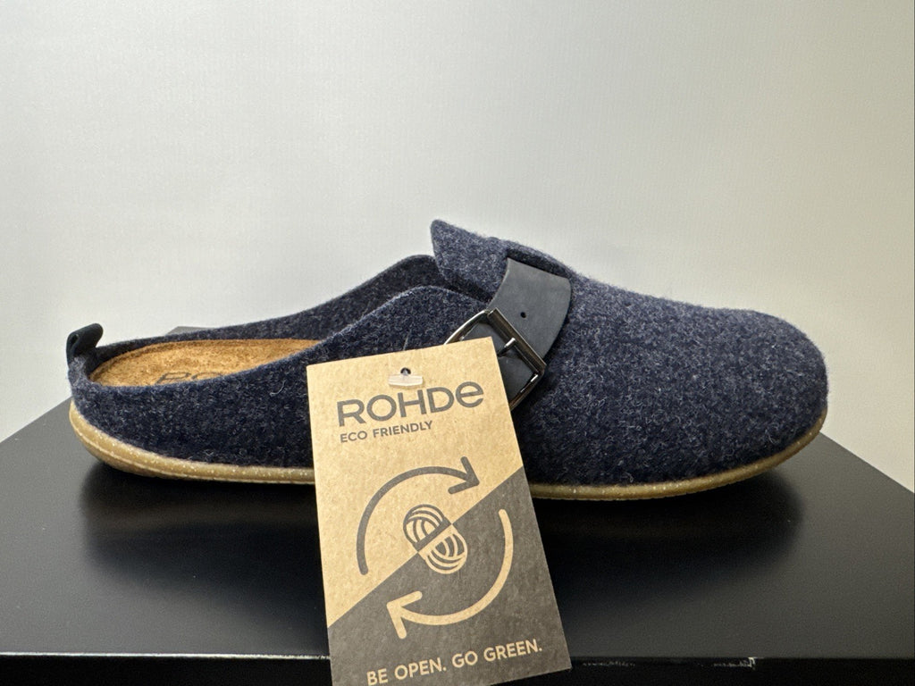Rohde Herren Filz Pantolette Gr. 45 Ocean Pantoffel 6922