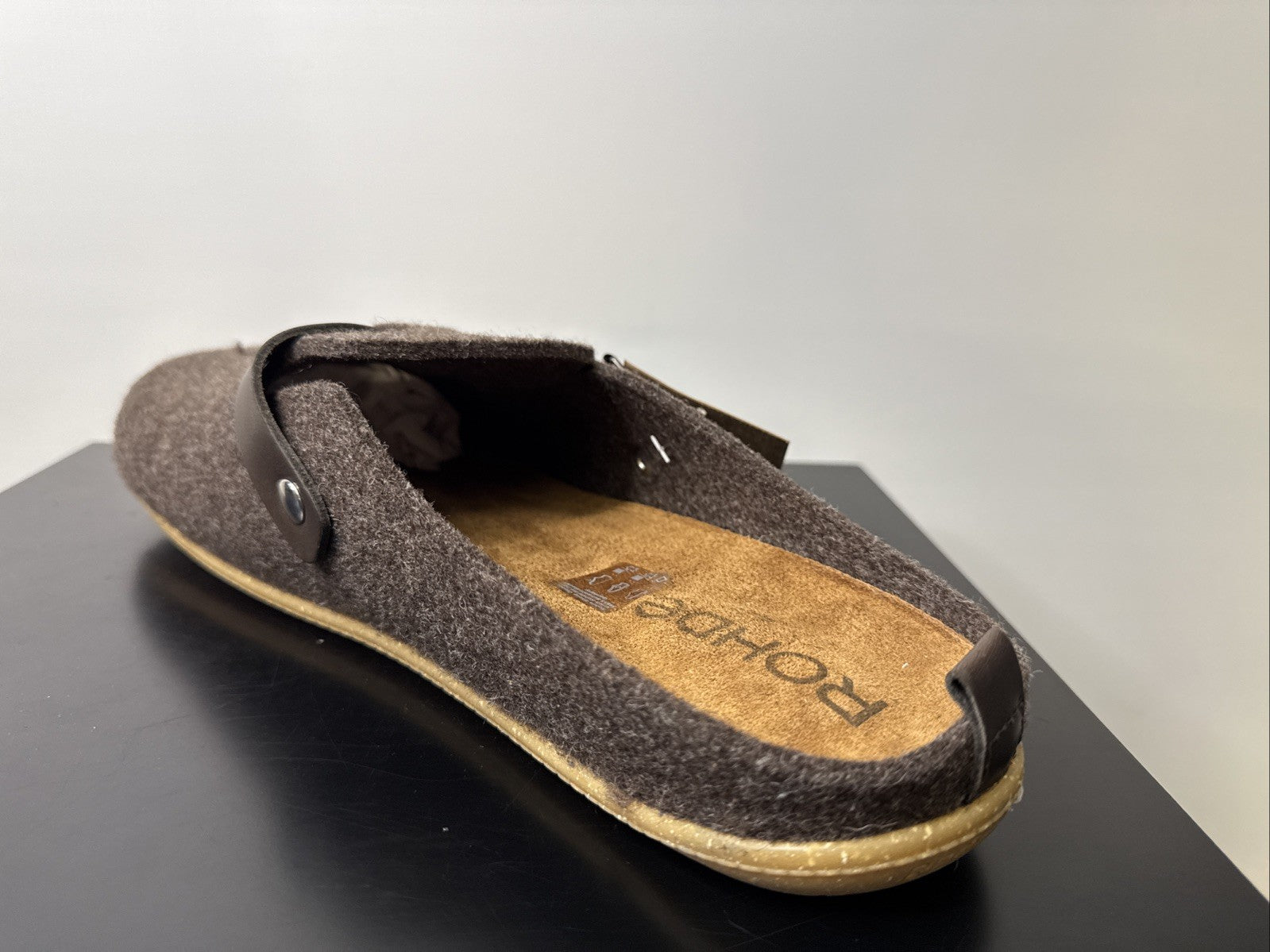 Rohde Herren Filz Pantolette Gr. 46 Mocca Pantoffel 6922
