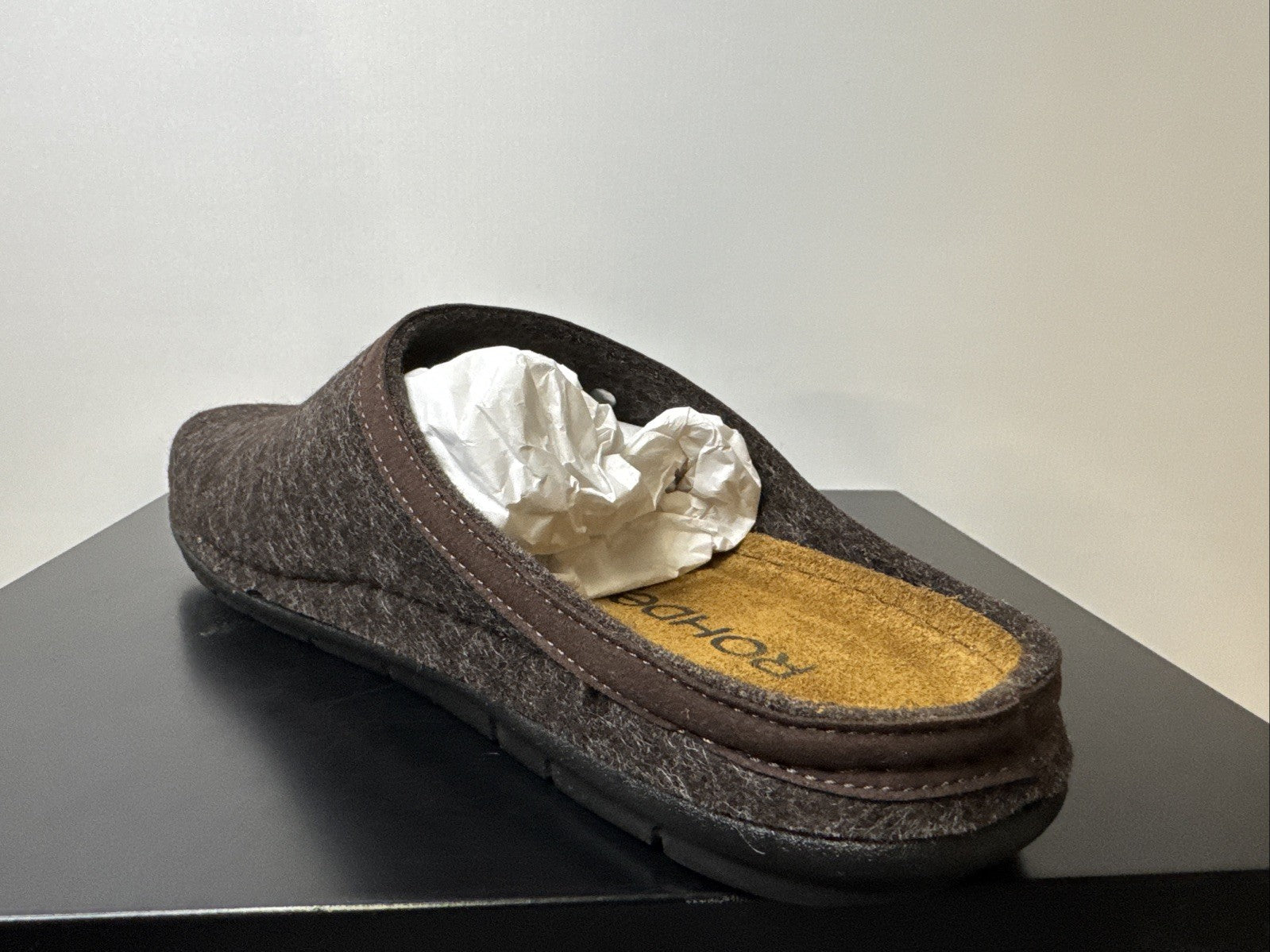 Rohde Herren Filz Pantolette Gr. 39 Mocca Pantoffel 6740