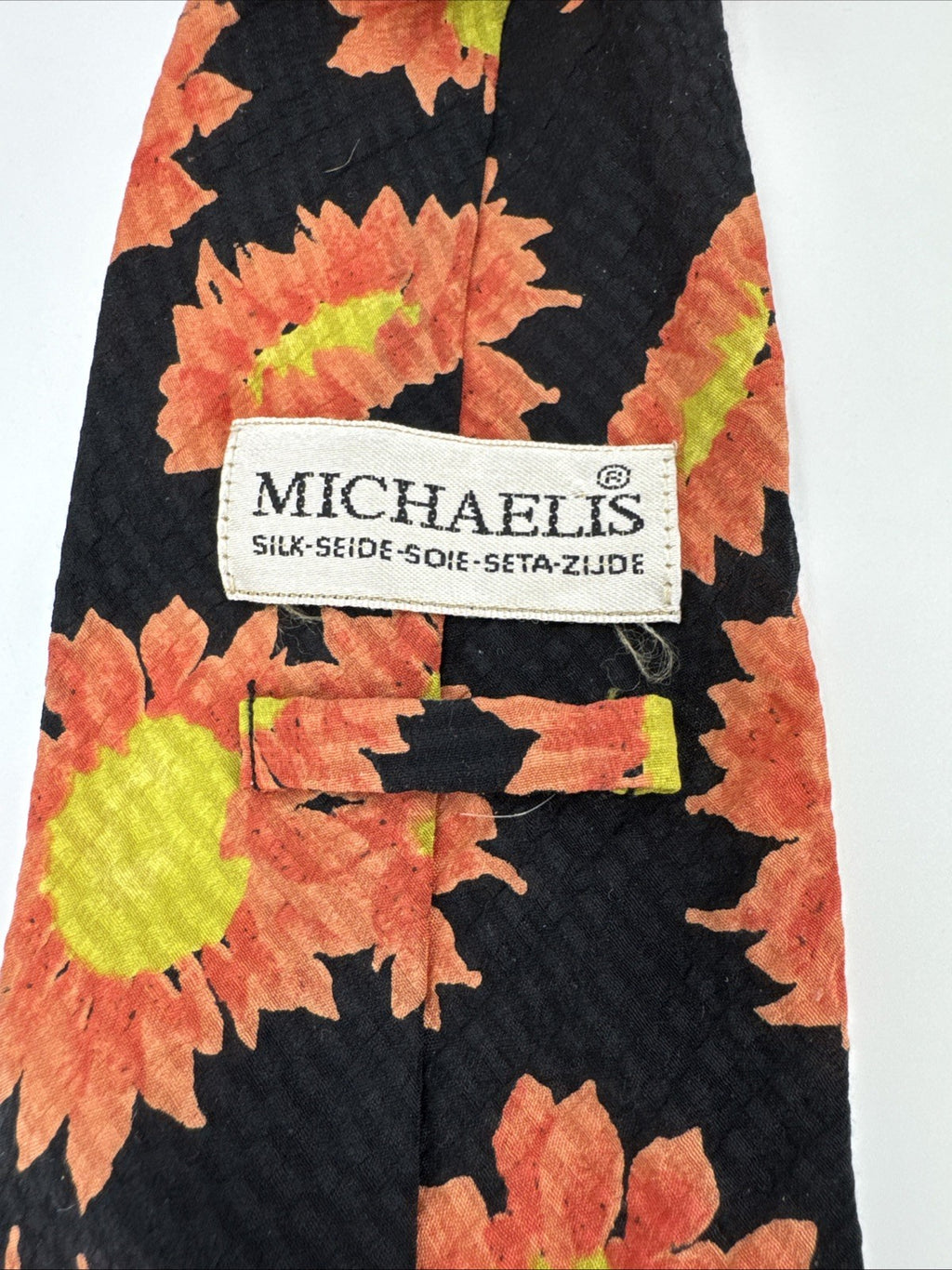 Michaelis Herren Krawatte  100% Seide Bunt Blumen