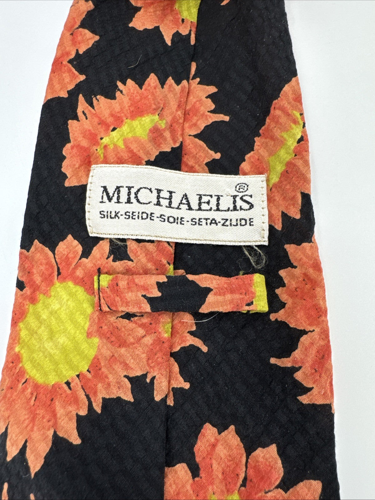 Michaelis Herren Krawatte  100% Seide Bunt Blumen