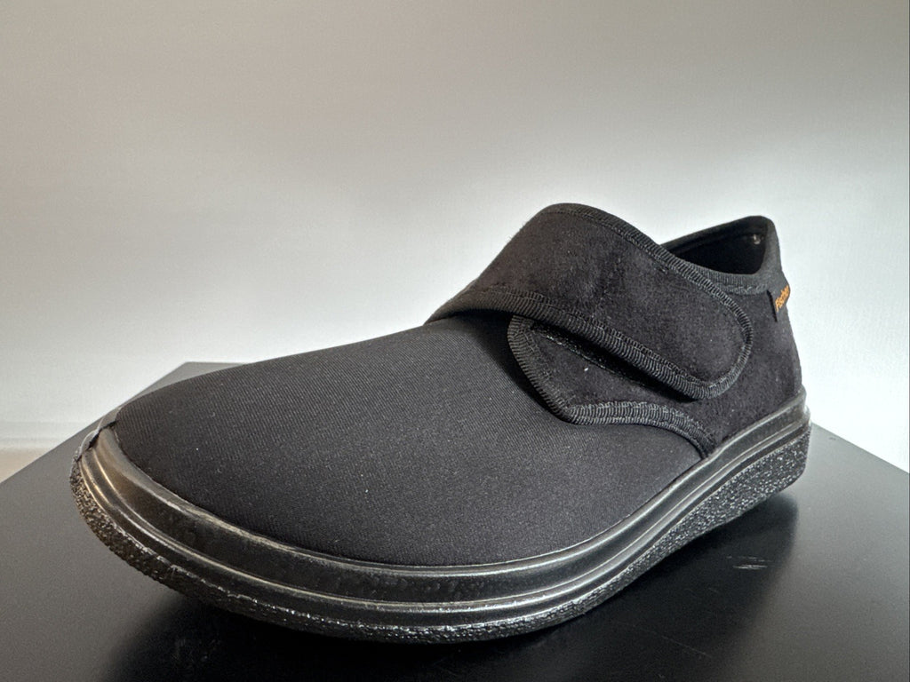 Fischer Markenschuh Herren Pantoffel Gr. 39 Halbschuh Schwarz