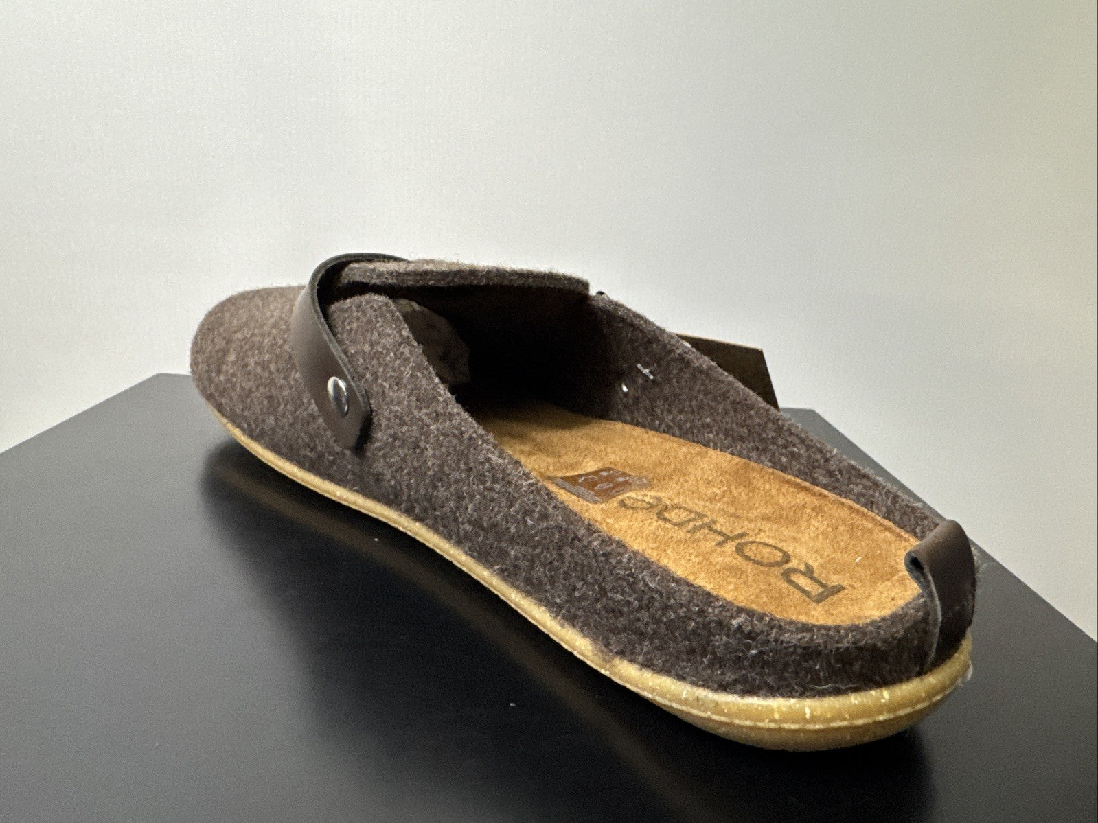 Rohde Herren Filz Pantolette Gr. 42 Mocca Pantoffel 6922