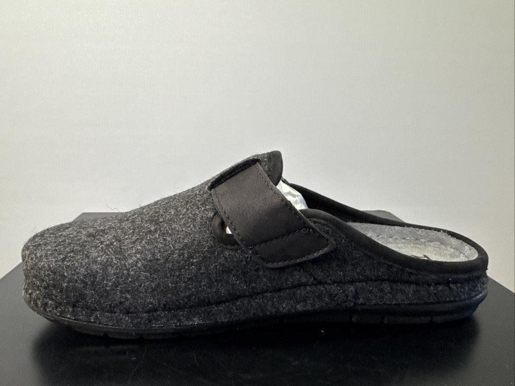 Rohde Herren Filz Pantolette Gr. 41 Schwarz Pantoffel Weite G 6741