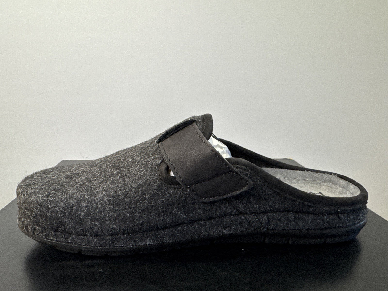 Rohde Herren Filz Pantolette Gr. 41 Schwarz Pantoffel Weite G 6741