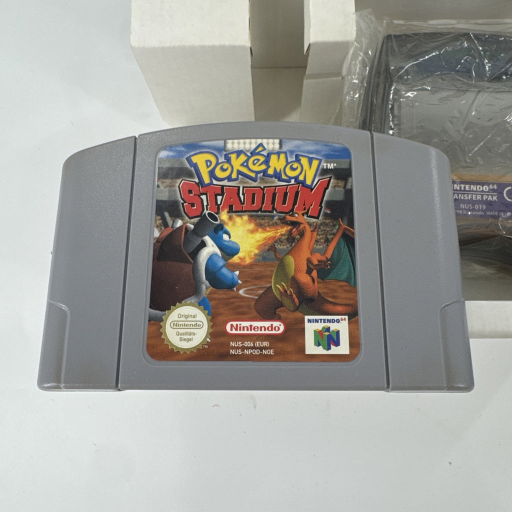 Pokémon Stadium (N64)  OVP  Anleitung Inlay Transfer Pak Nintendo 64