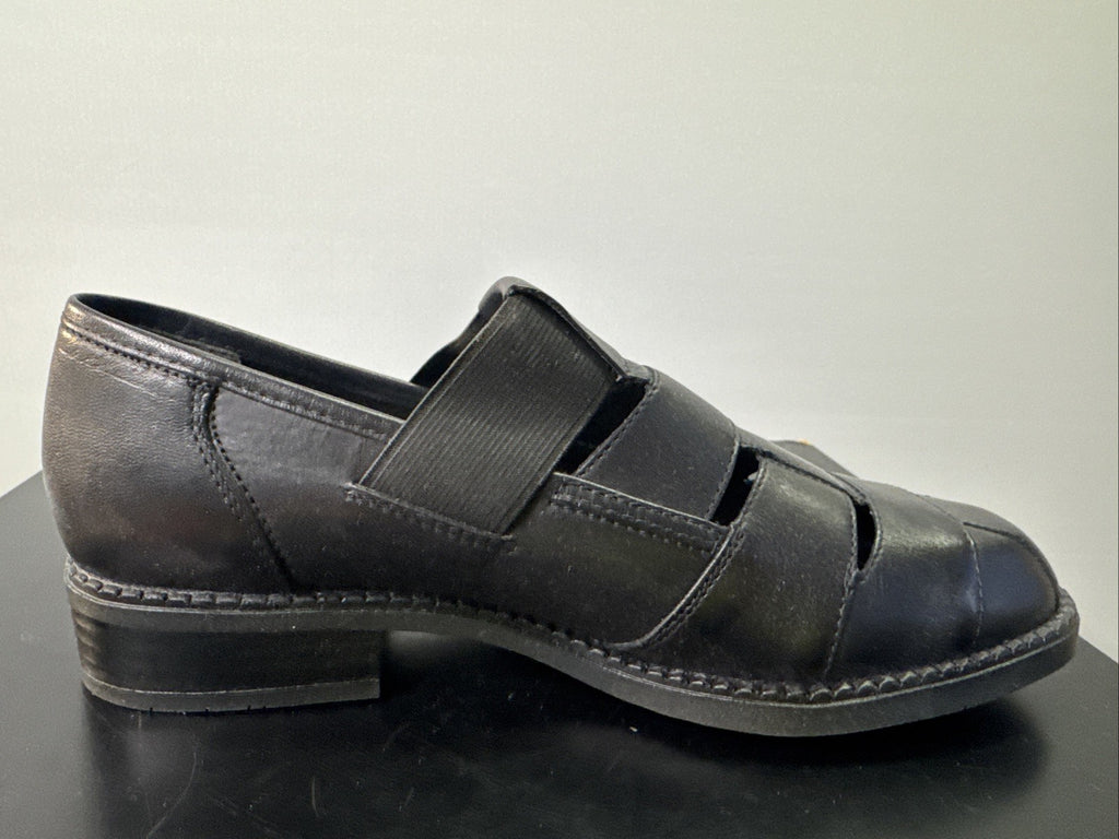 Rieker Halbschuh Gr. 37 Damen Leder Schwarz Slip On 