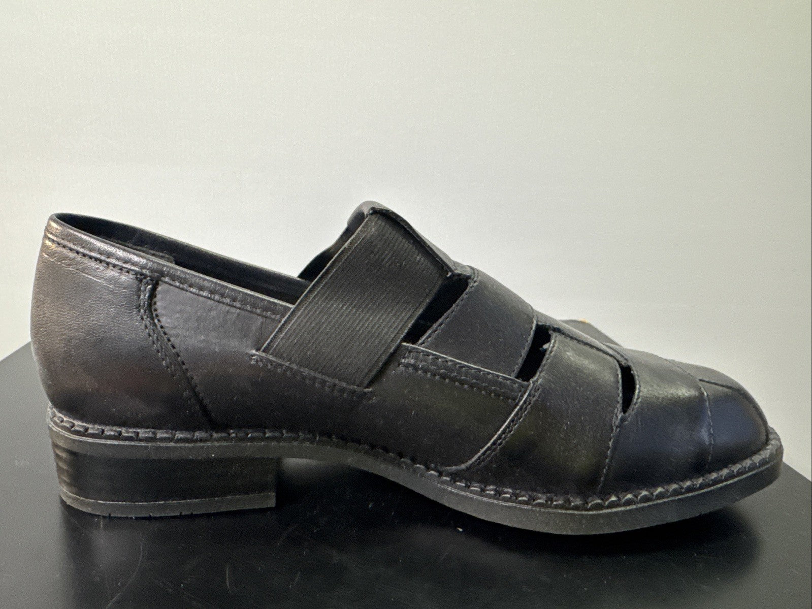 Rieker Halbschuh Gr. 37 Damen Leder Schwarz Slip On 