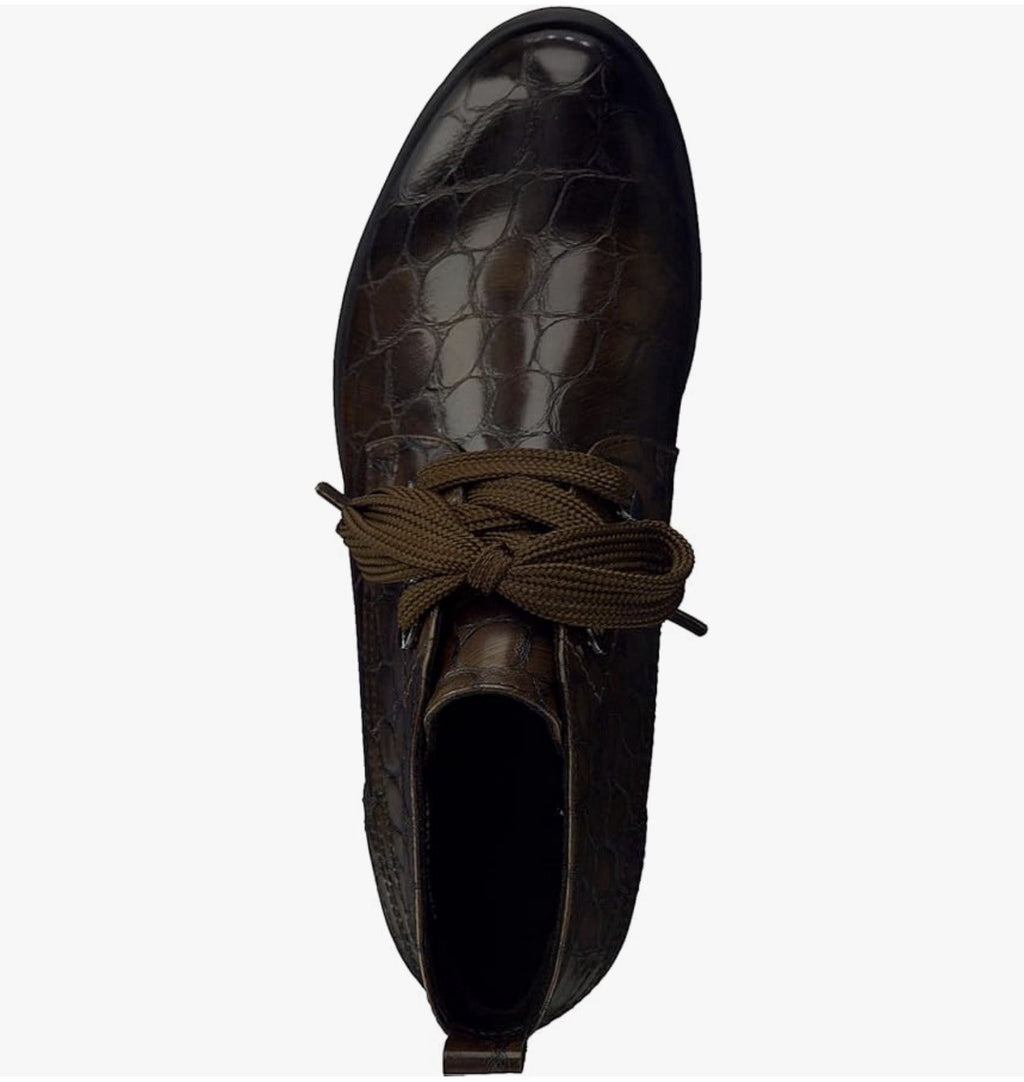 Marco Tozzi Stiefelette Gr. 38 Chelsea Boots Café Krokodil