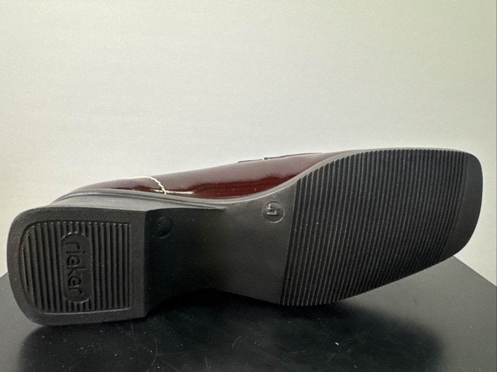 Rieker Halbschuh Gr. 41 Damen Leder Rot