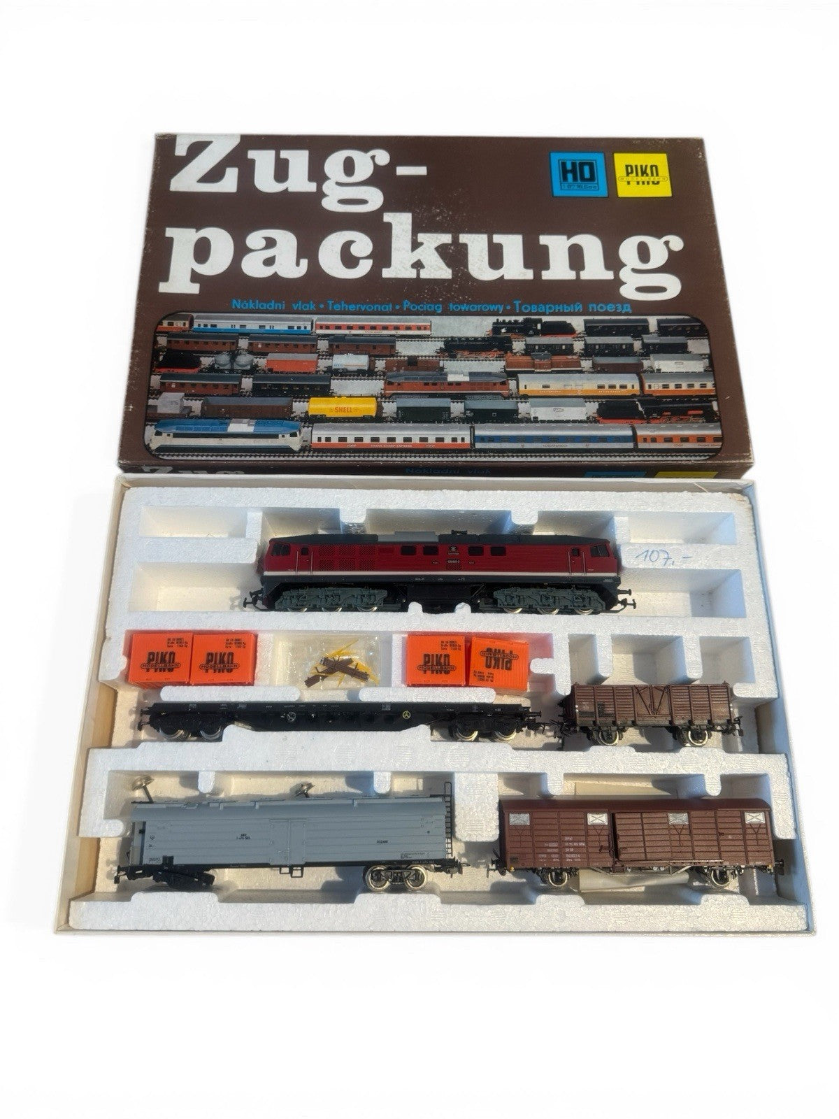 PIKO H0 DDR Zugpackung 5/0746-000 Set Diesellok BR 130 005-2 + 4 Wagen-Neuwertig