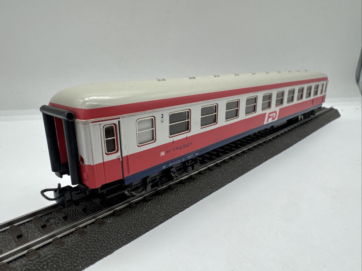 Märklin 4221.5 D-Zugwagen  2. Klasse  FD grau/rot 1986-87  #189