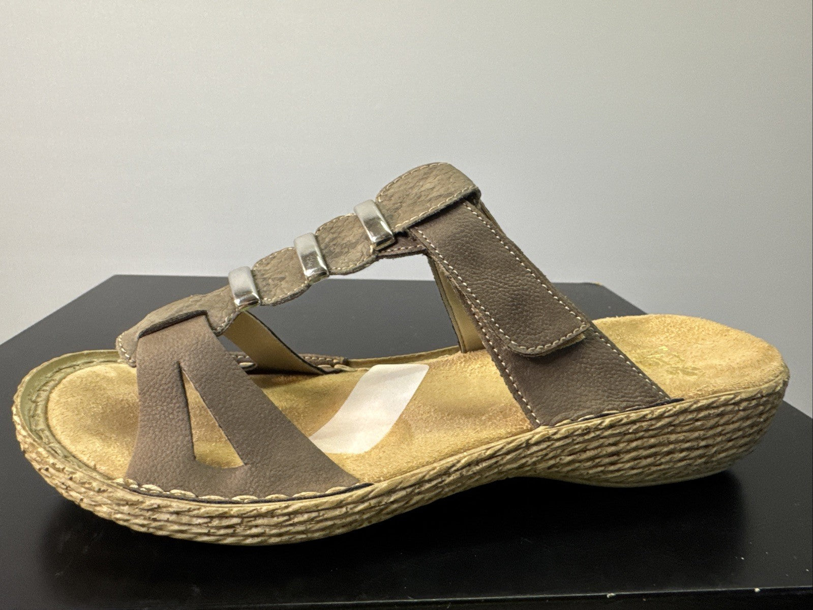 Rieker Sandale Gr. 36 Leder Slip On
