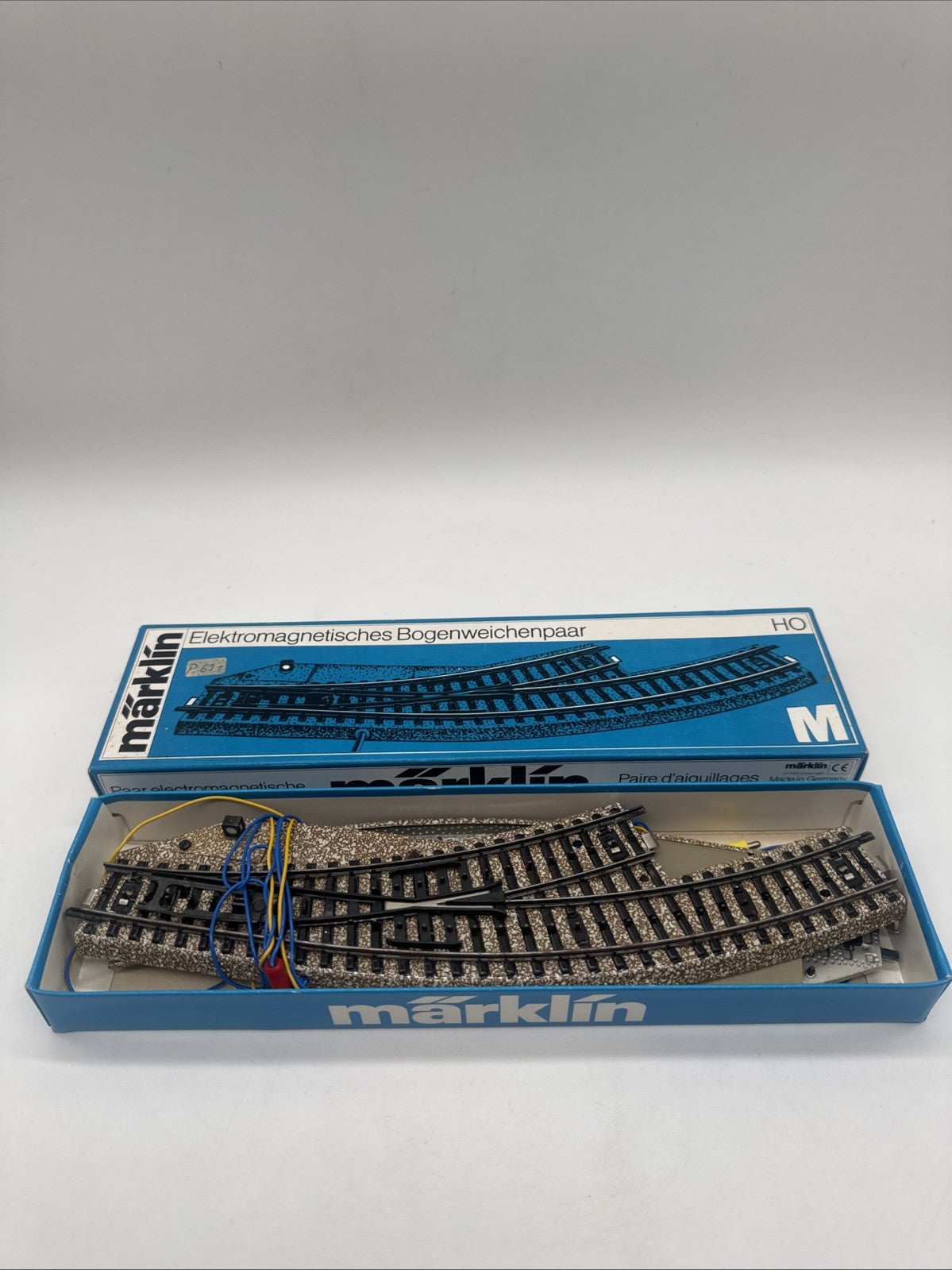 Märklin H0 M-Gleis 5140 Elektrisches Bogenweichenpaar in OVP