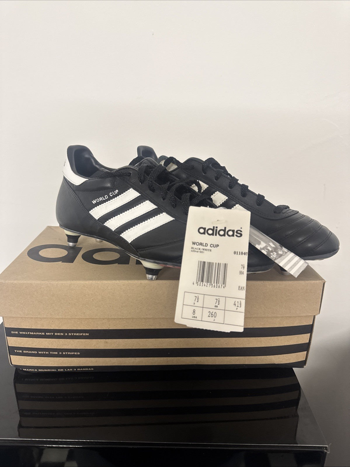 1996 Adidas World Cup Fußballschuhe 011040 EUR 41 1/3 UK 7.5 