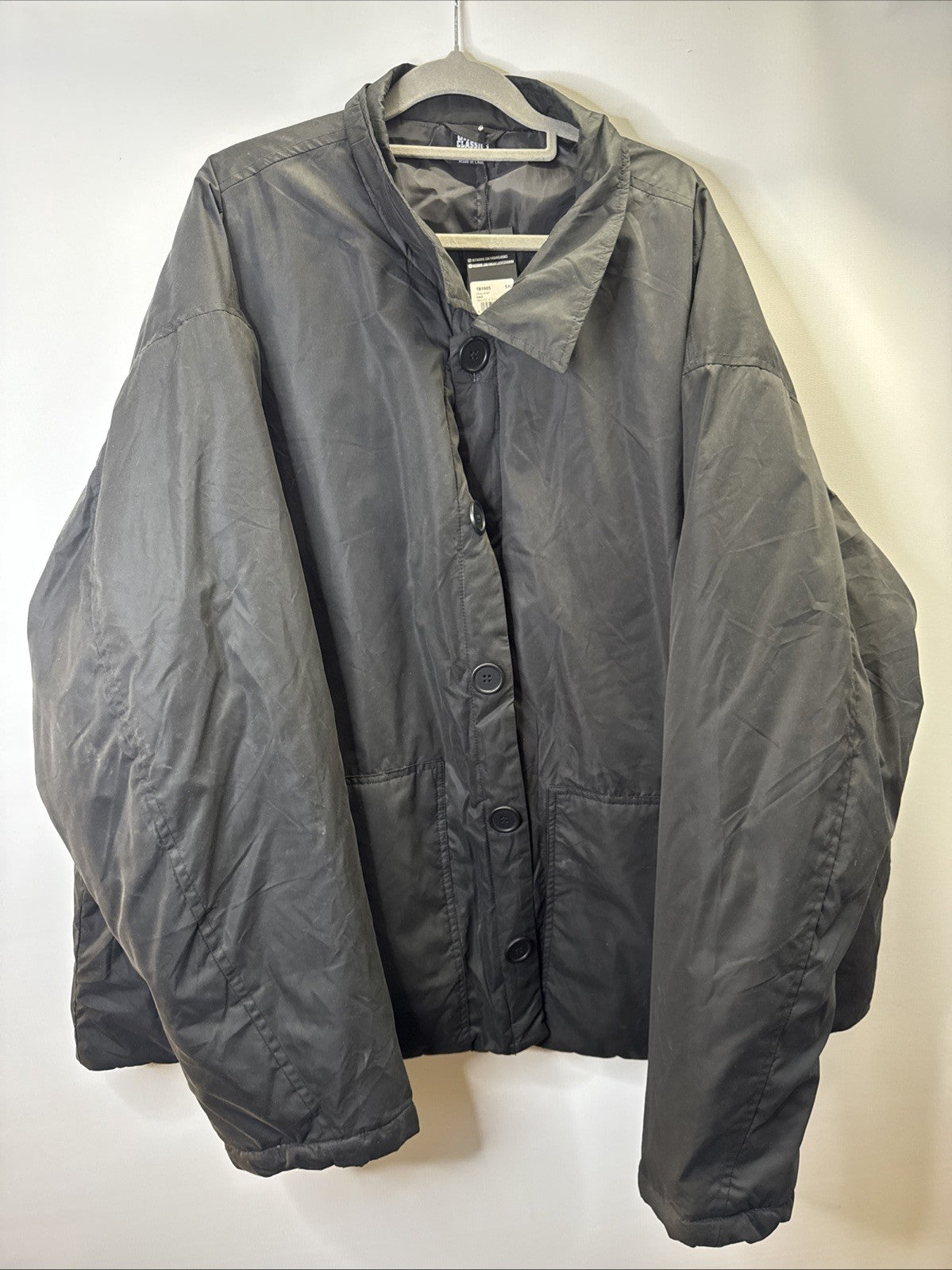 Urban Classic Herrenjacke Gr. 5XL Schwarz Knopf