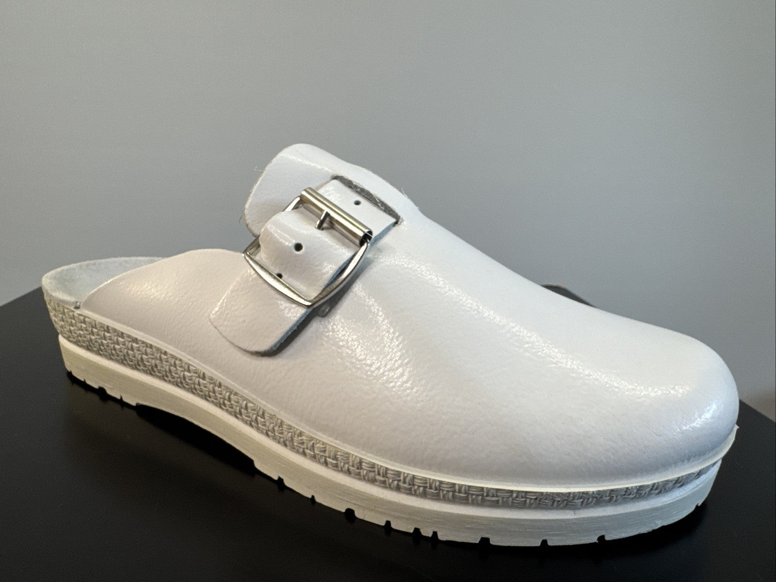 Rohde Herren Pantolette Gr. 45 Weiß Pantoffel Weite G 1511