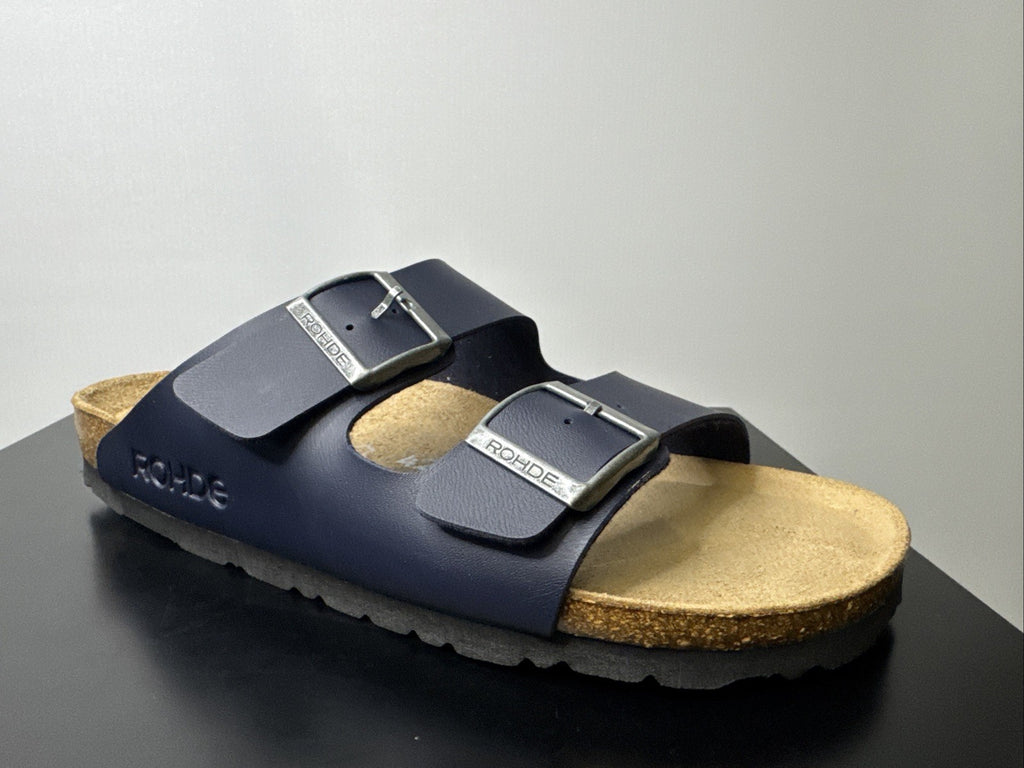 Rohde Herren Pantoletten Gr. 42 Leder Clogs Ocean 5920