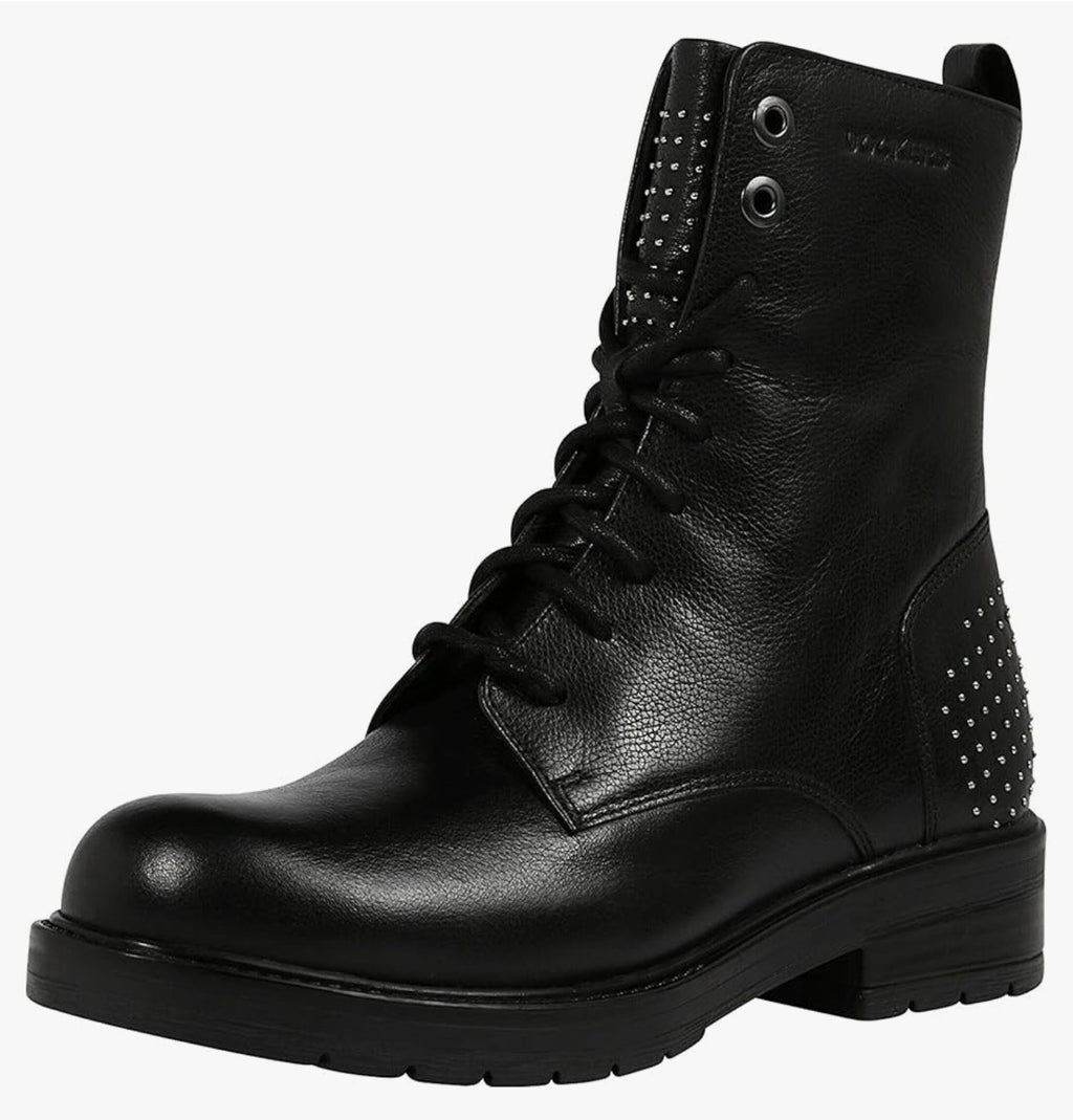 Dockers Stiefelte Gr.39 Stiefelette Schnürstiefel Boots Schuhe Lack schwarz