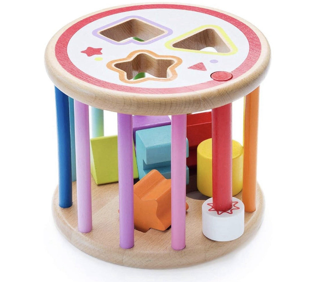 All Kids United Baby Lernspielzeug Sortierspiel Holzformen-Rollensortierwürfel 