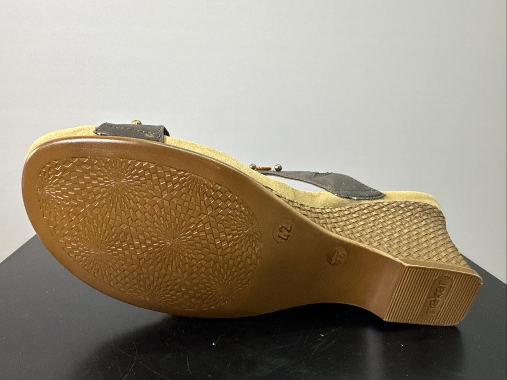 Rieker Sandalette Gr. 42 Leder Braun