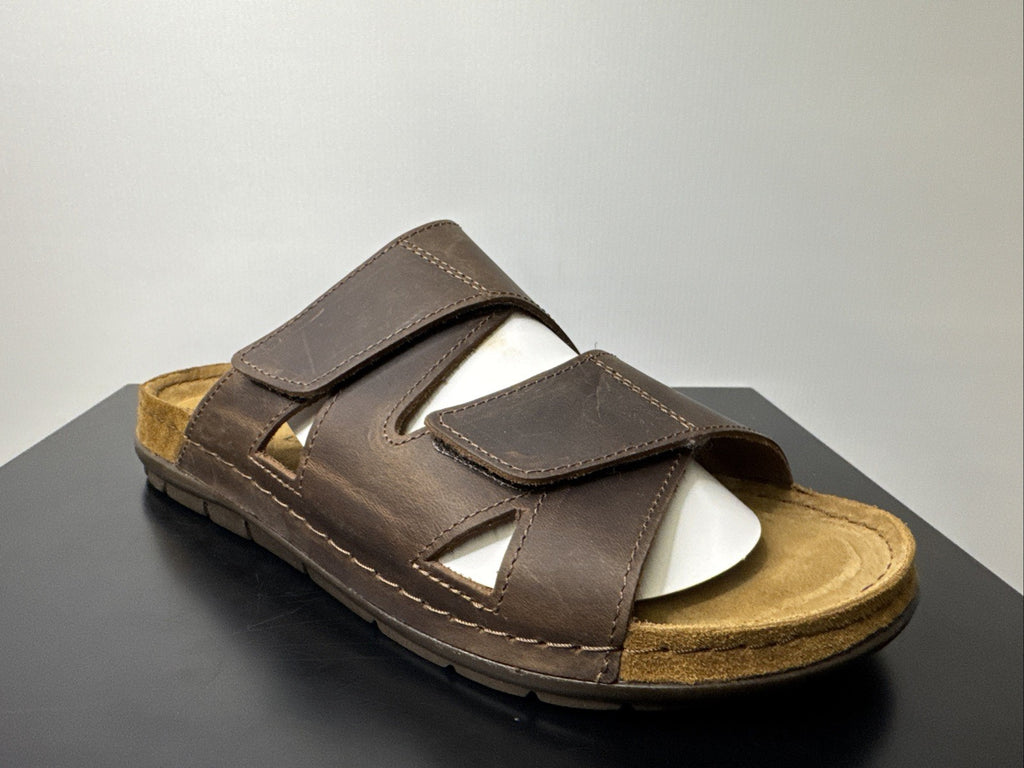 Rohde Herren Pantoletten Gr.45 Hausschuhe Sandale 5914 Mocca