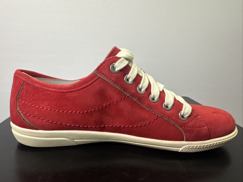 Jana Sneaker Gr. 37,5 Leder Rot Damen 