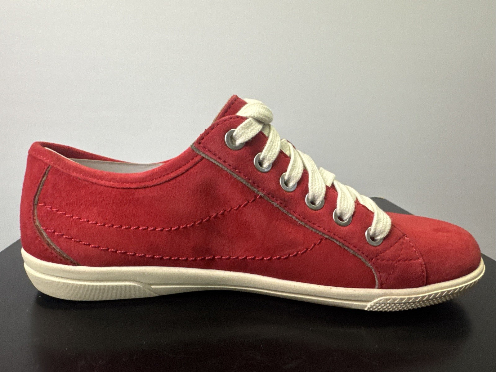 Jana Sneaker Gr. 37,5 Leder Rot Damen 