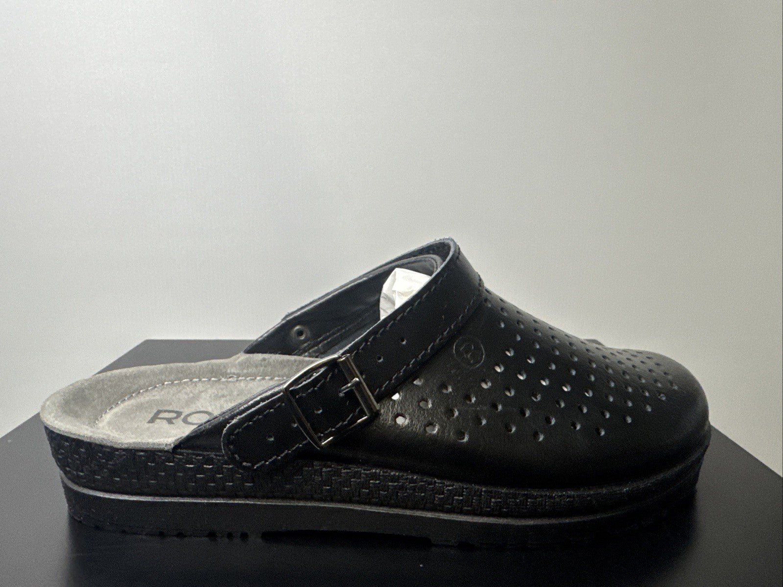 Rohde Herren Pantolette Gr. 41 Schwarz Pantoffel 1514