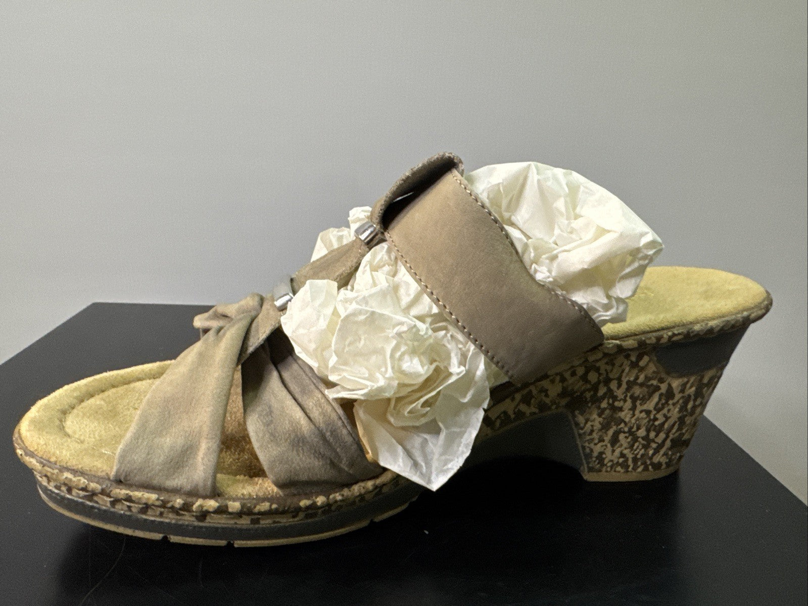 Rieker Sandalette Gr. 41 Leder Beige