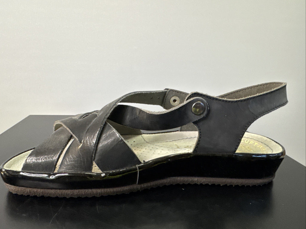 Rohde Sandale Gr. 37 Leder Schwarz