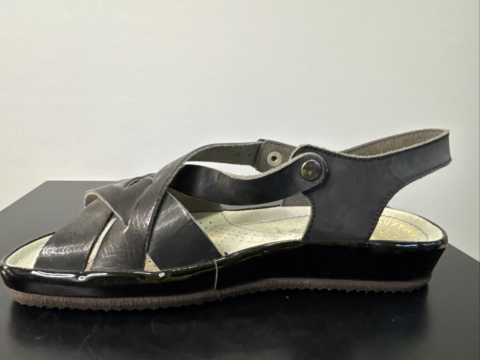 Rohde Sandale Gr. 37 Leder Schwarz