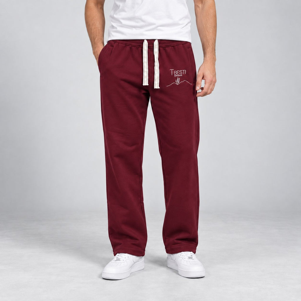 Jogginghose, Gr. M, bordeaux rot, Kordelzug, elastischen Bund