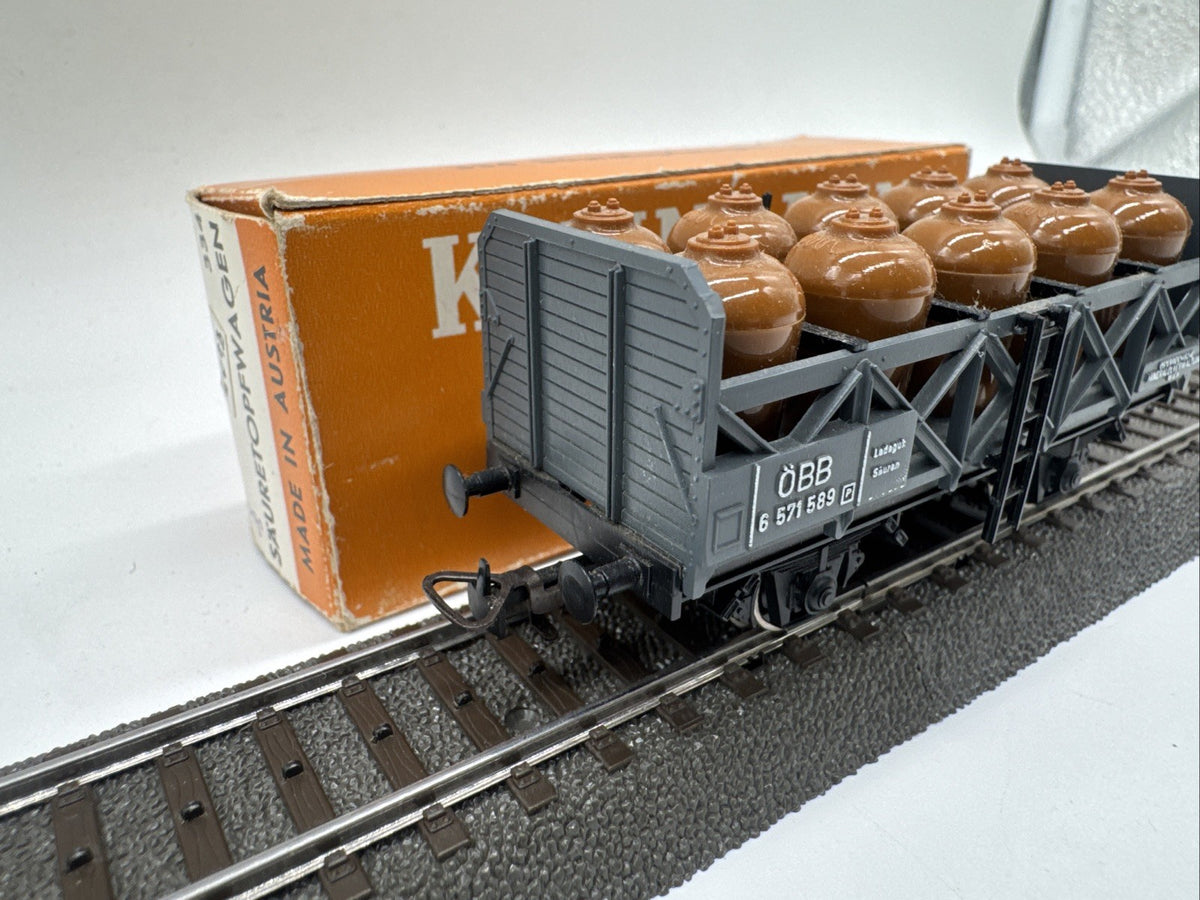 H0 Kleinbahn 334 Säuretopfwagen ÖBB  neuwertig in OVP