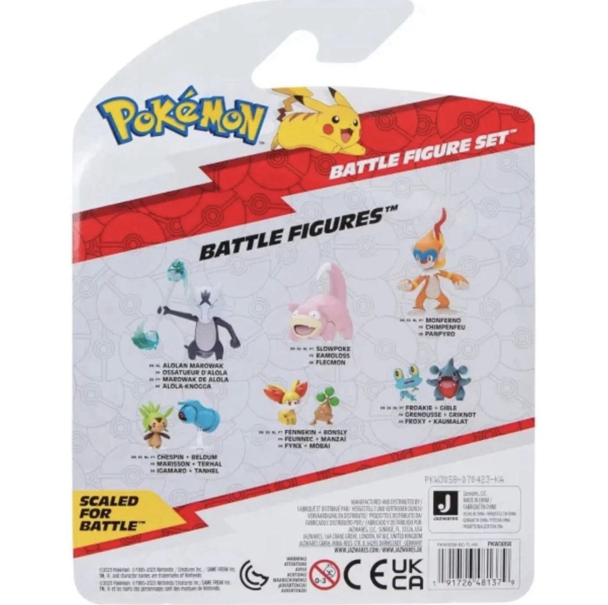 Pokémon Battle Figure Set Pawniard, Squirtle & Monferno
