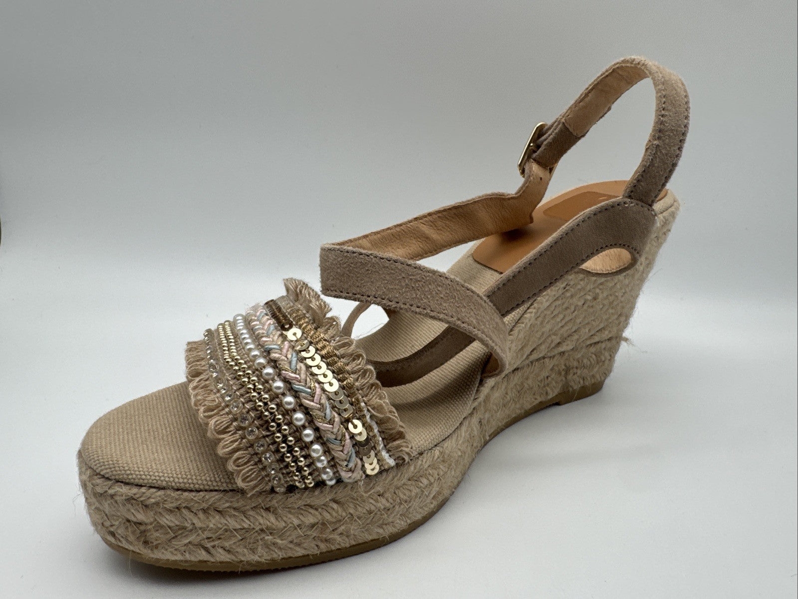 Kanna Sandalette Gr. 41 Damen Kord Keilabsatz 