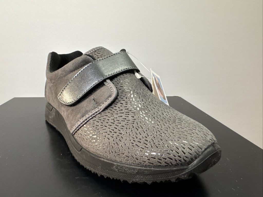 Fischer Markenschuh Gr. 39 Damen Halbschuh Grau Leder